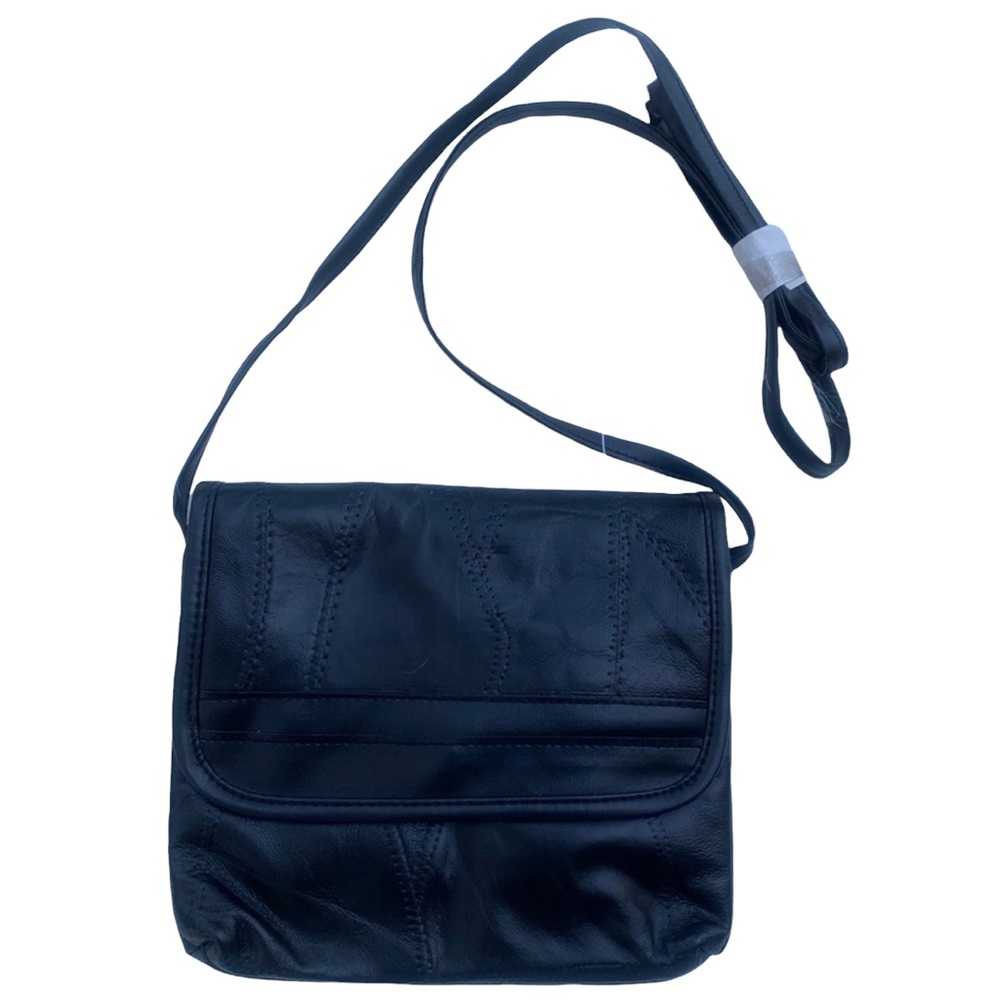 NWOT Minimalist Black Leather Mini Crossbody Purse